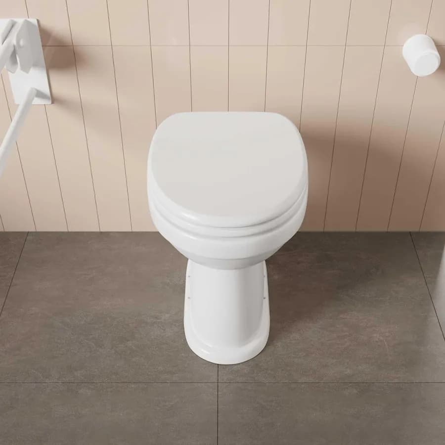 Vaso bidet accessibile da 50h cm in ceramica scarico a parete con copriwc