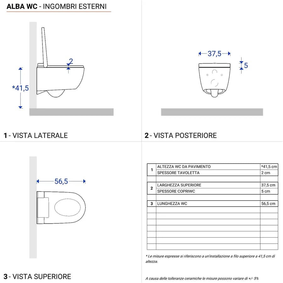 Vaso bidet sospeso multifunzione bianco Serie Aquaclean Alba - Geberit