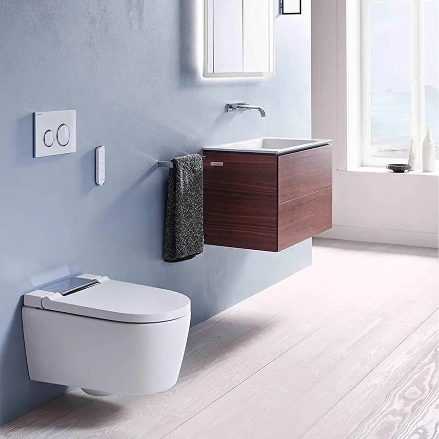 Vaso bidet sospeso multifunzione senza brida Serie AquaClean Sela - Geberit