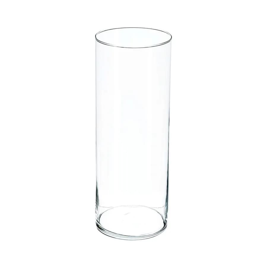 Vaso cilindrico da interno 40h cm in vetro trasparente
