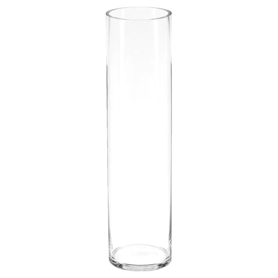 Vaso cilindrico da interno 60h cm in vetro trasparente