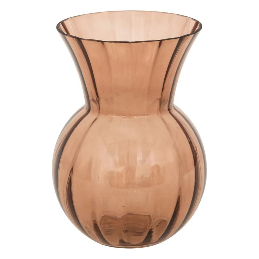 Vaso da interno 22h cm in vetro color terracotta