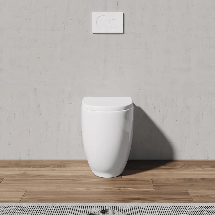 Vaso filomuro in ceramica bianca con sedile SoftClose incluso - Sirel