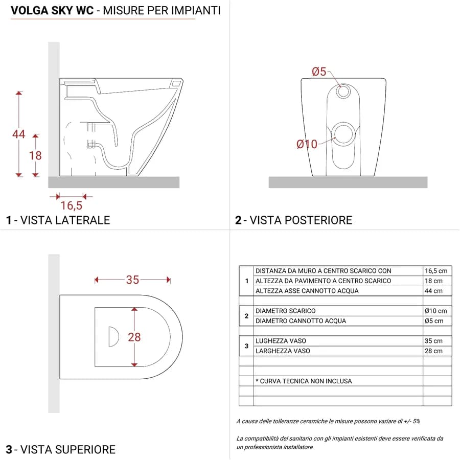 Vaso filomuro H 50 cm in ceramica bianco lucido con sedile - Volga Sky