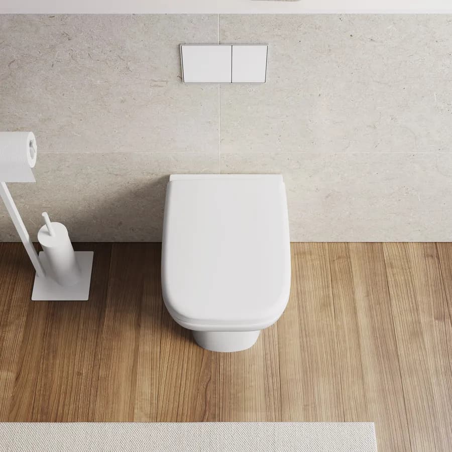 Vaso filomuro in ceramica con copriwc 35 x 40 cm wc singolo - Proven