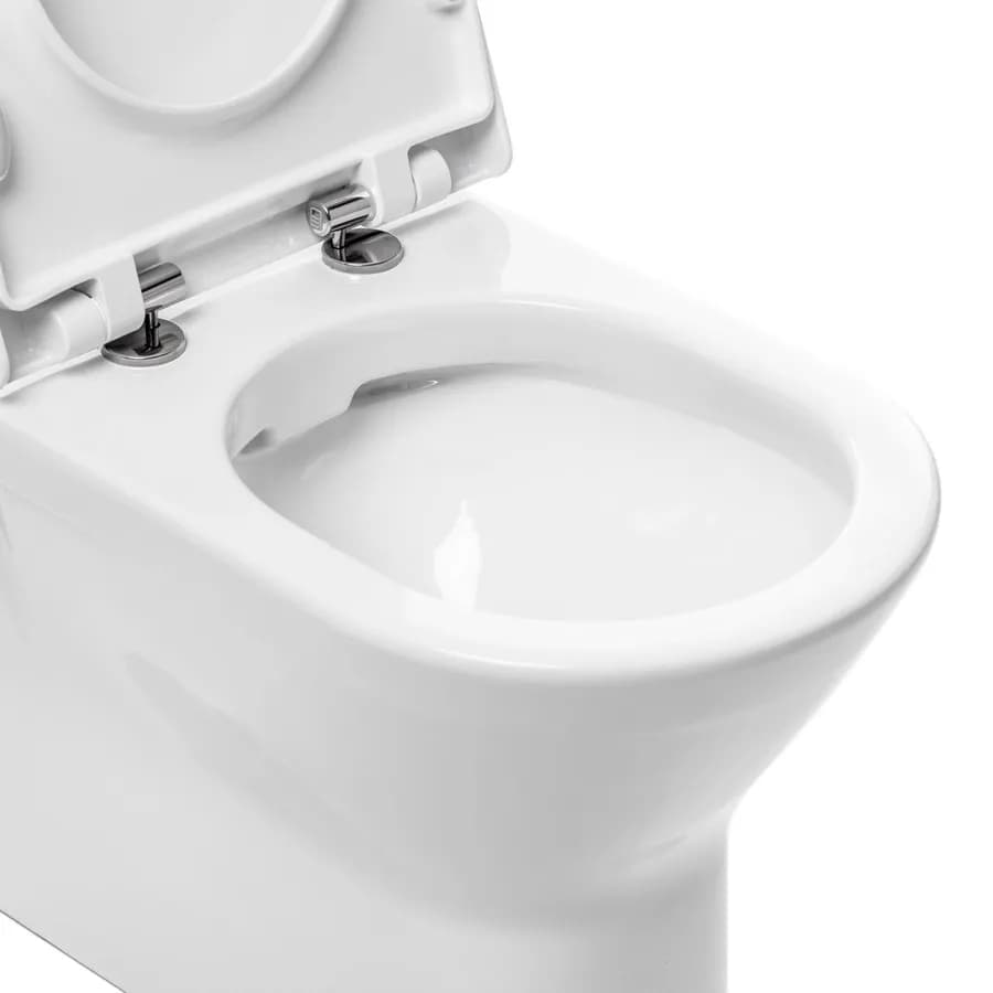 Vaso filomuro in ceramica con sedile copriwc soft close - Hottis