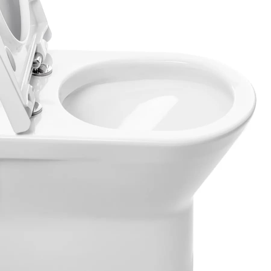 Vaso filomuro in ceramica con sedile copriwc soft close - Hottis