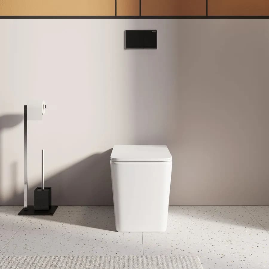 Vaso filomuro in ceramica rimless con copriwc softclose - Urban