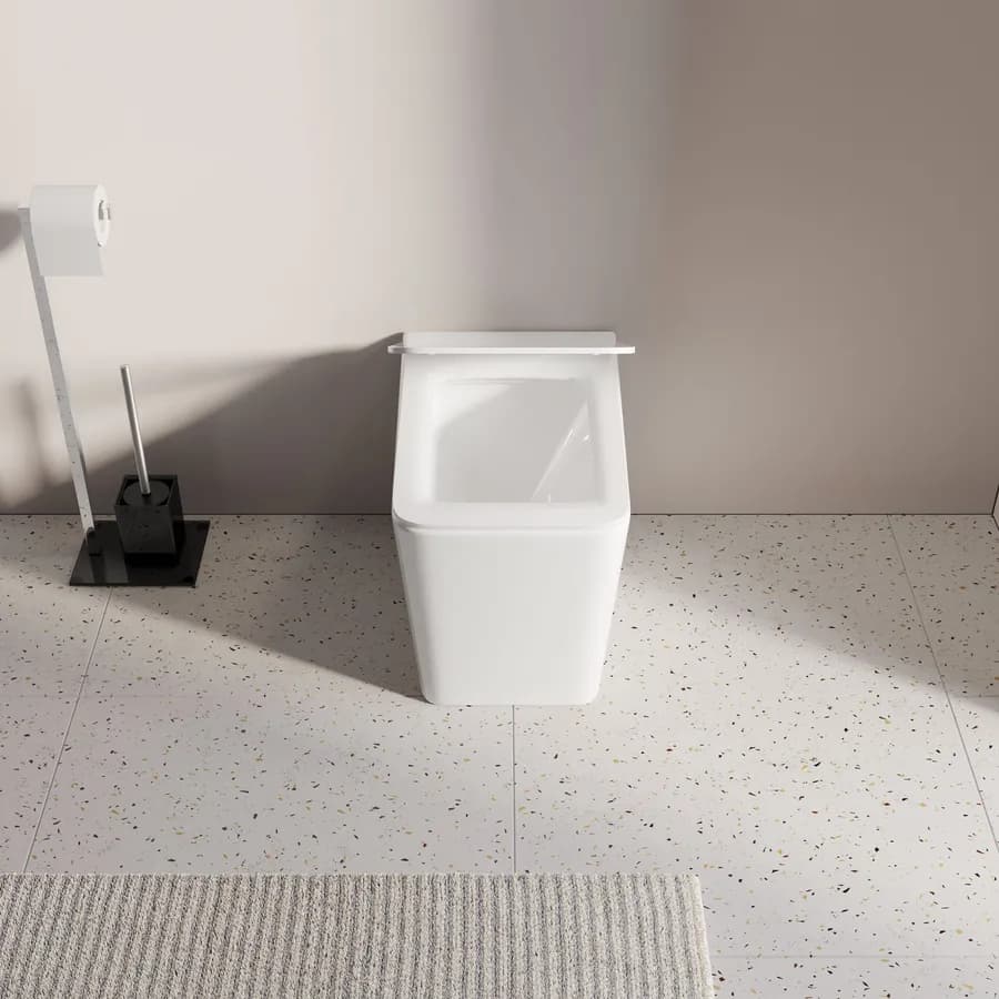Vaso filomuro in ceramica rimless con copriwc softclose - Urban