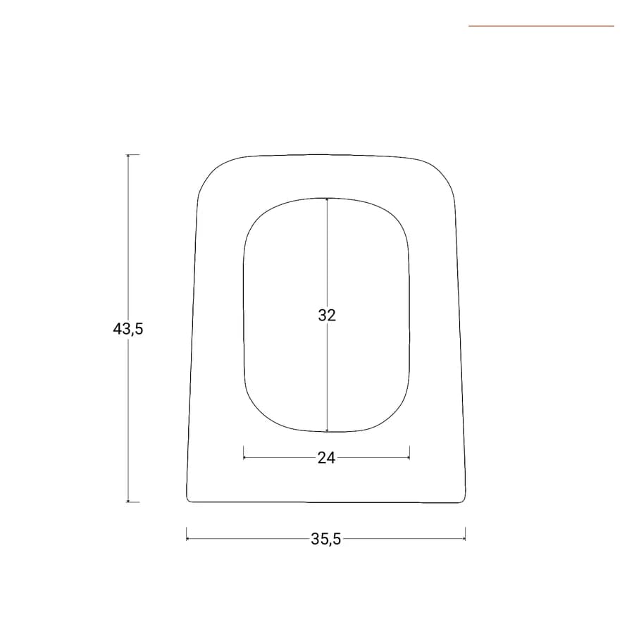 Vaso filomuro in ceramica rimless con copriwc softclose - Urban