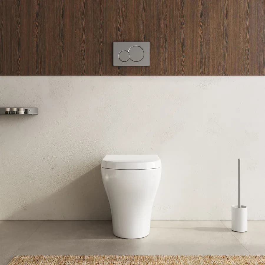 Vaso filomuro in ceramica sedile SoftClose bianco lucido - Rivas