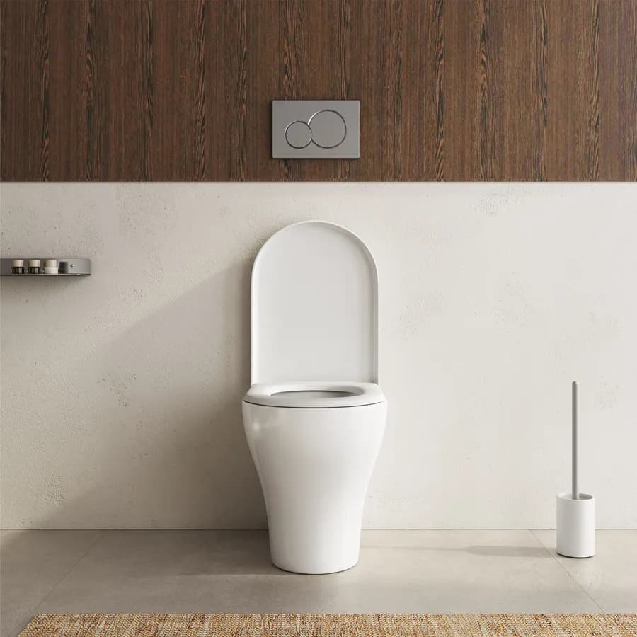 Vaso filomuro in ceramica sedile SoftClose bianco lucido - Rivas