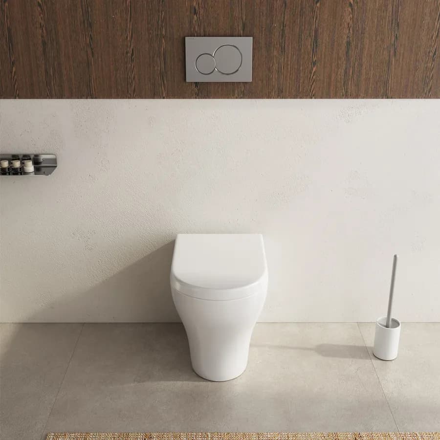 Vaso filomuro in ceramica sedile SoftClose bianco lucido - Rivas