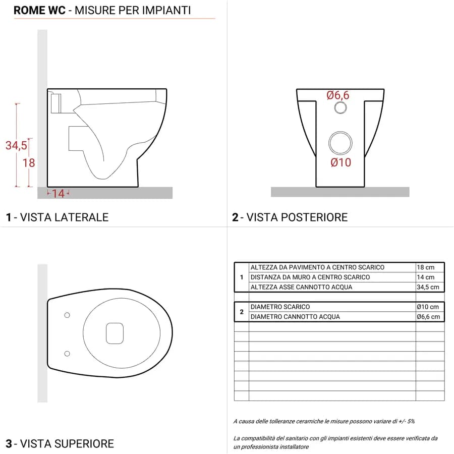 Vaso filomuro rimless in ceramica bianco con sedile copriwc