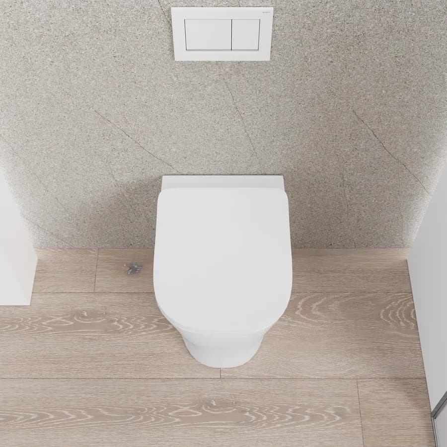 Vaso filomuro sedile SoftClose bianco lucido - Clessidra