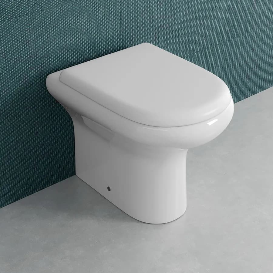 Vaso filoparete in ceramica 51 cm completo di sedile soft-close - Miraj