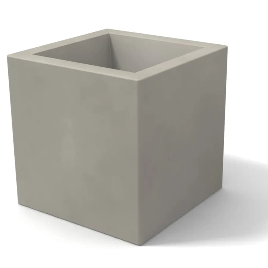 Vaso da esterno 15 h tutta capienza cm in polietilene tortora - Constance