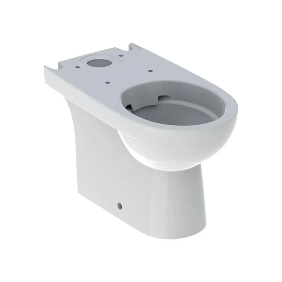 Vaso monoblocco a cacciata rimfree allaccio inferiore cerniere inox Serie Selnova - Geberit