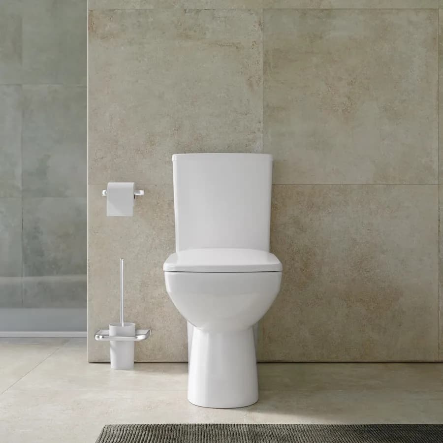 Vaso monoblocco a cacciata rimfree allaccio laterale Serie Selnova Square - Geberit