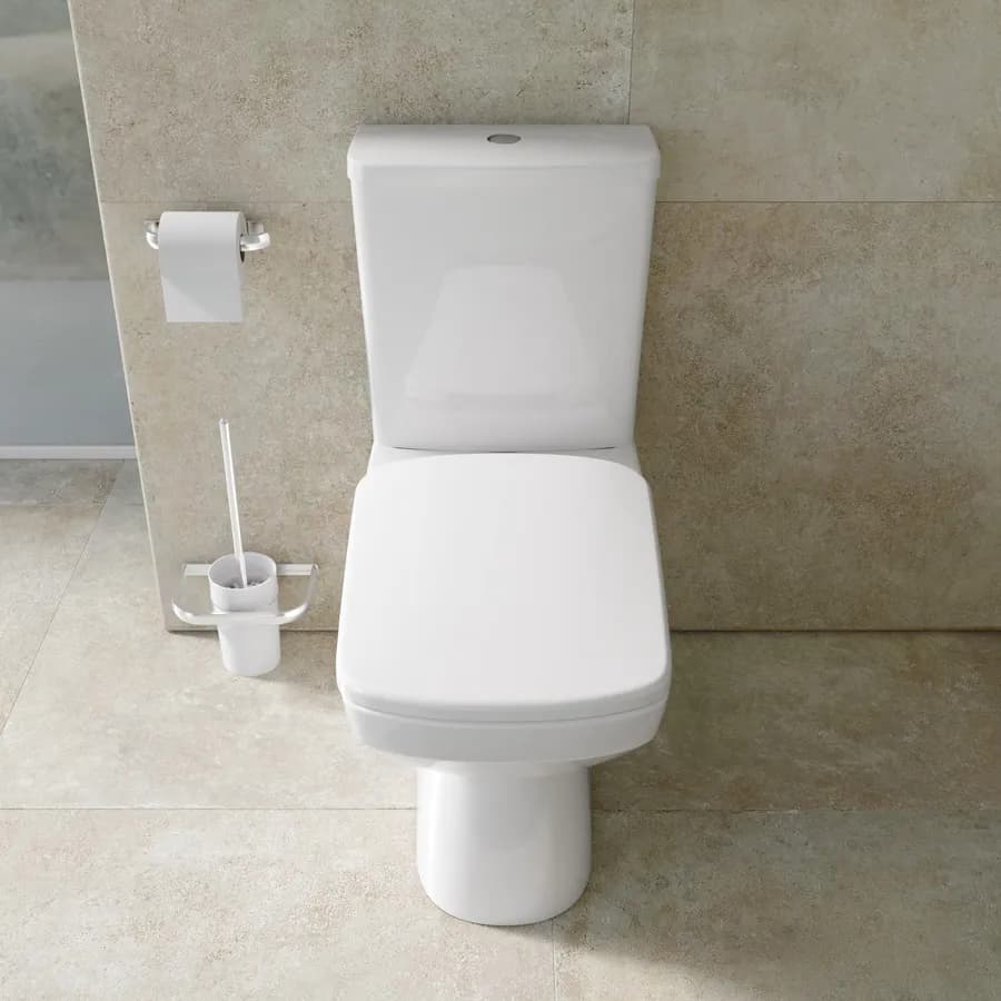 Vaso monoblocco a cacciata rimfree allaccio laterale Serie Selnova Square - Geberit