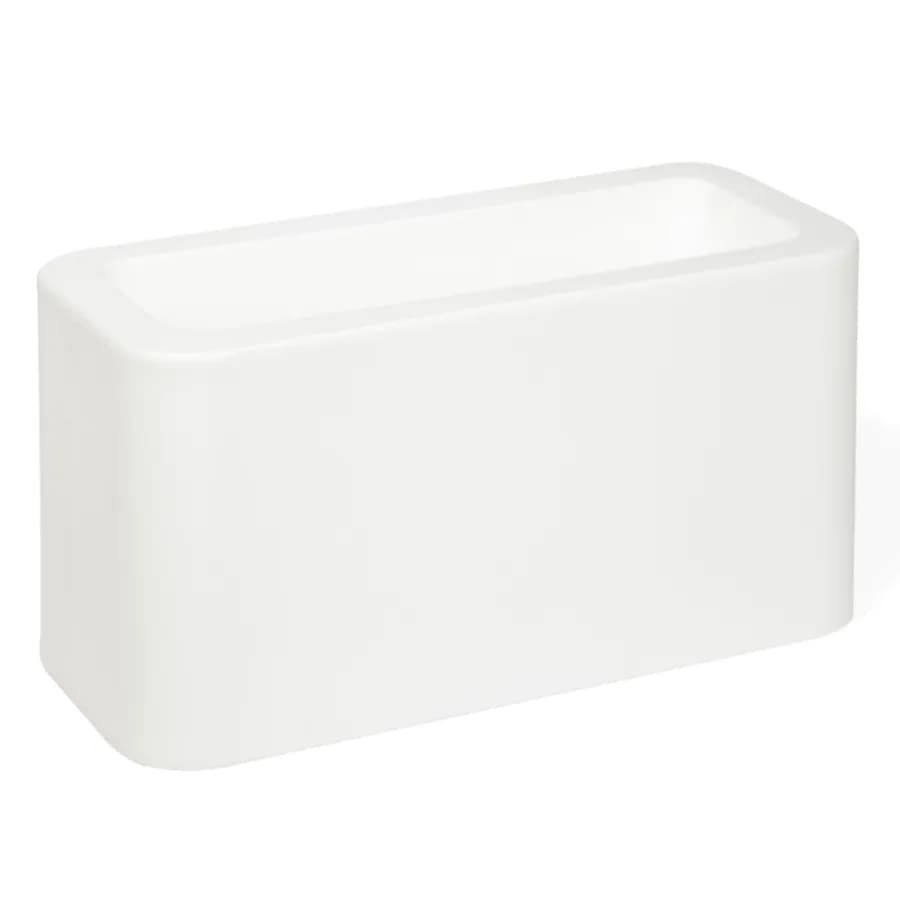 Vaso da esterno 35 h cm tutta capienza in polietilene bianco - Moschito