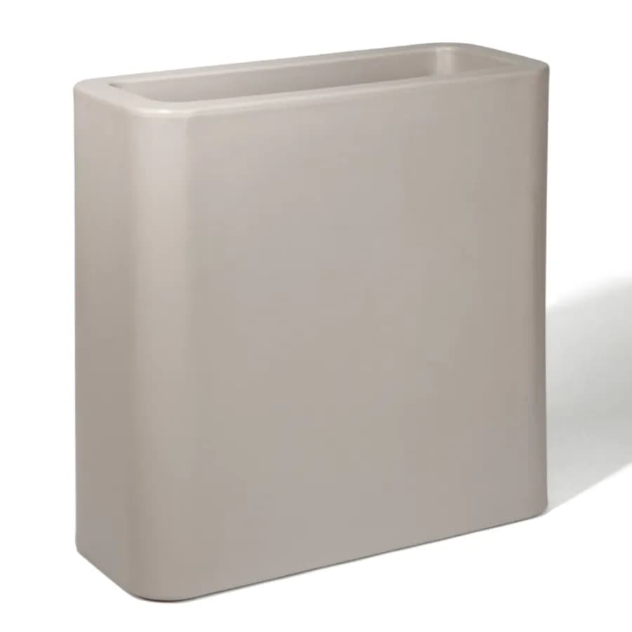 Vaso rettangolare 70 h cm tutta capienza in polietilene tortora - Moschito
