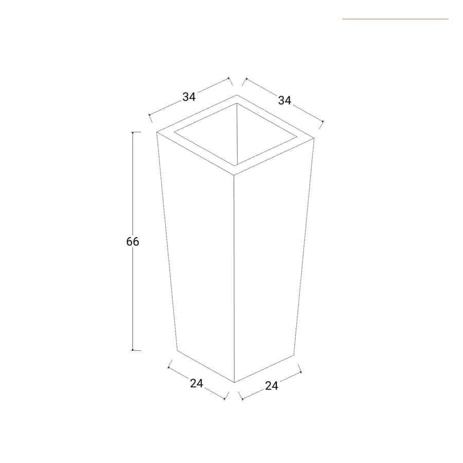 Vaso da esterno rustico 66 h tutta capienza in polietilene glicine - Allicy