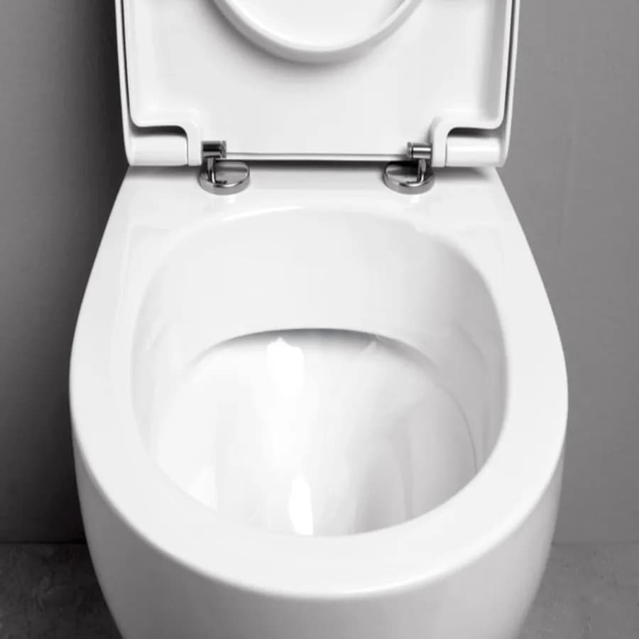 Vaso singolo filoparete wc Pratica Azzurra con scarico traslato + sedile softclose