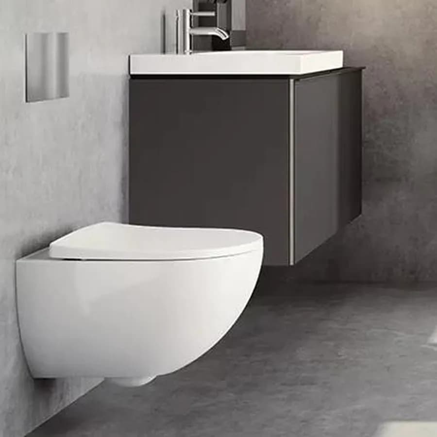 Vaso sospeso a cacciata rimfree sedile SoftClose keratect Serie Acanto - Geberit