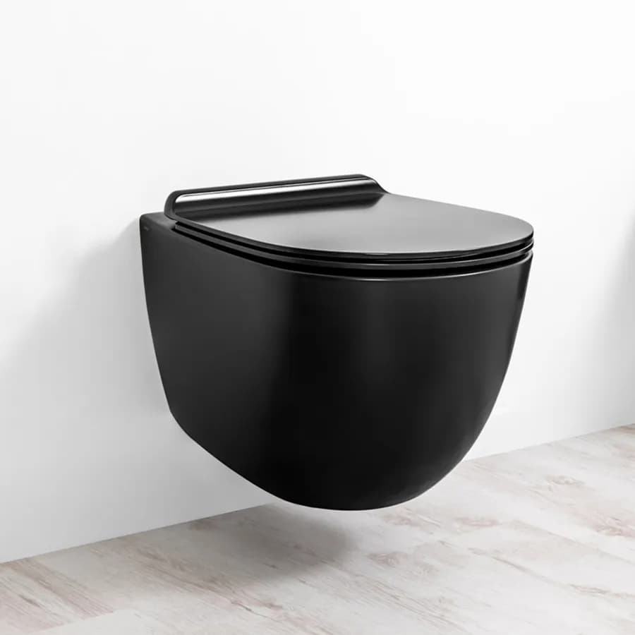 Vaso sospeso colorato sedile 56 cm color nero opaco - Vignoni di Simas