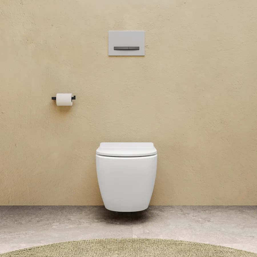Vaso sospeso in ceramica rimless con copriwc slim softclose - City