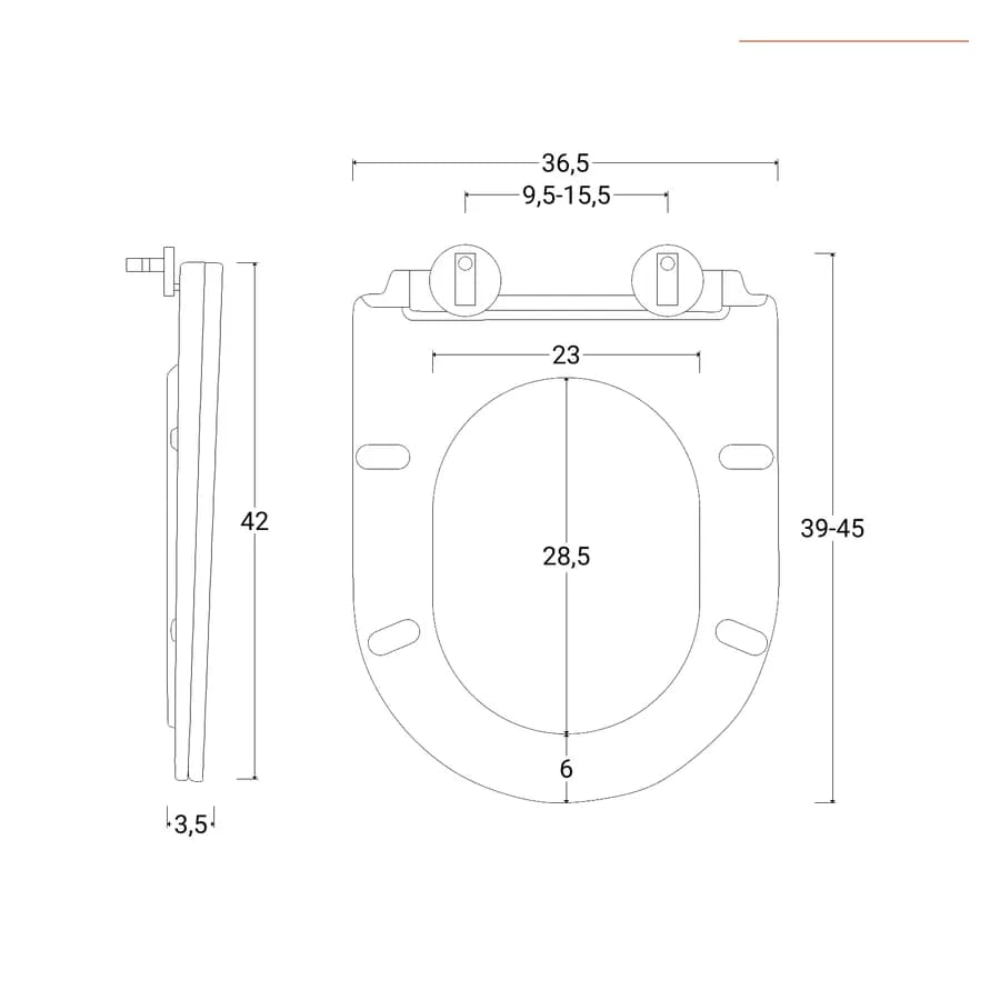 Vaso sospeso in ceramica rimless con copriwc slim softclose - City