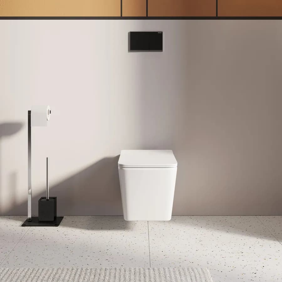 Vaso sospeso in ceramica rimless con copriwc softclose - Urban