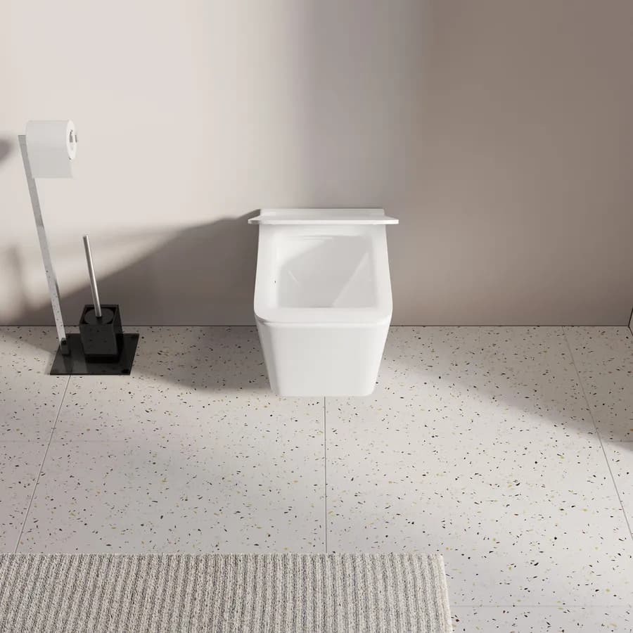 Vaso sospeso in ceramica rimless con copriwc softclose - Urban