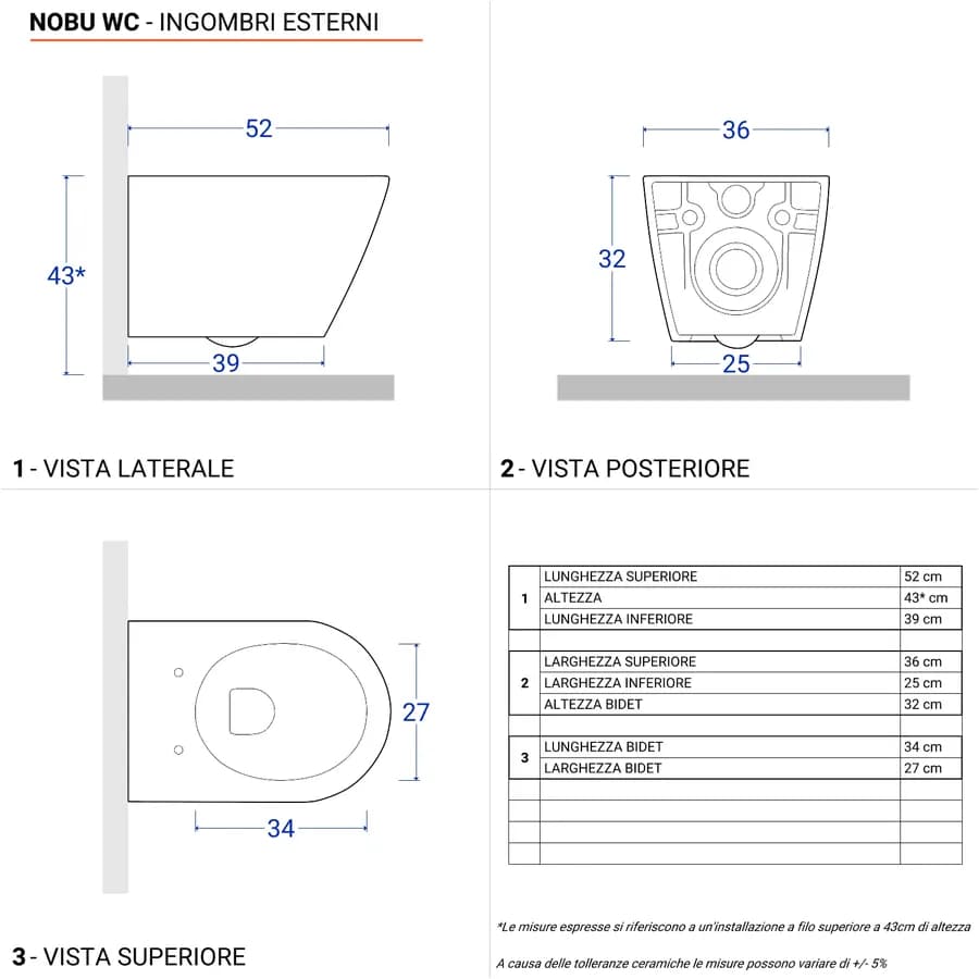 Vaso sospeso rimless bianco opaco con sedile ultraslim softclose - Nobu