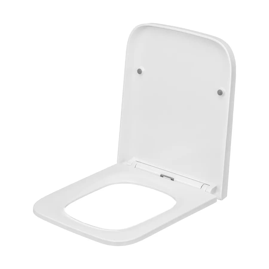 Vaso sospeso rimless ceramica bianco lucido con sedile soft-close per Agatea