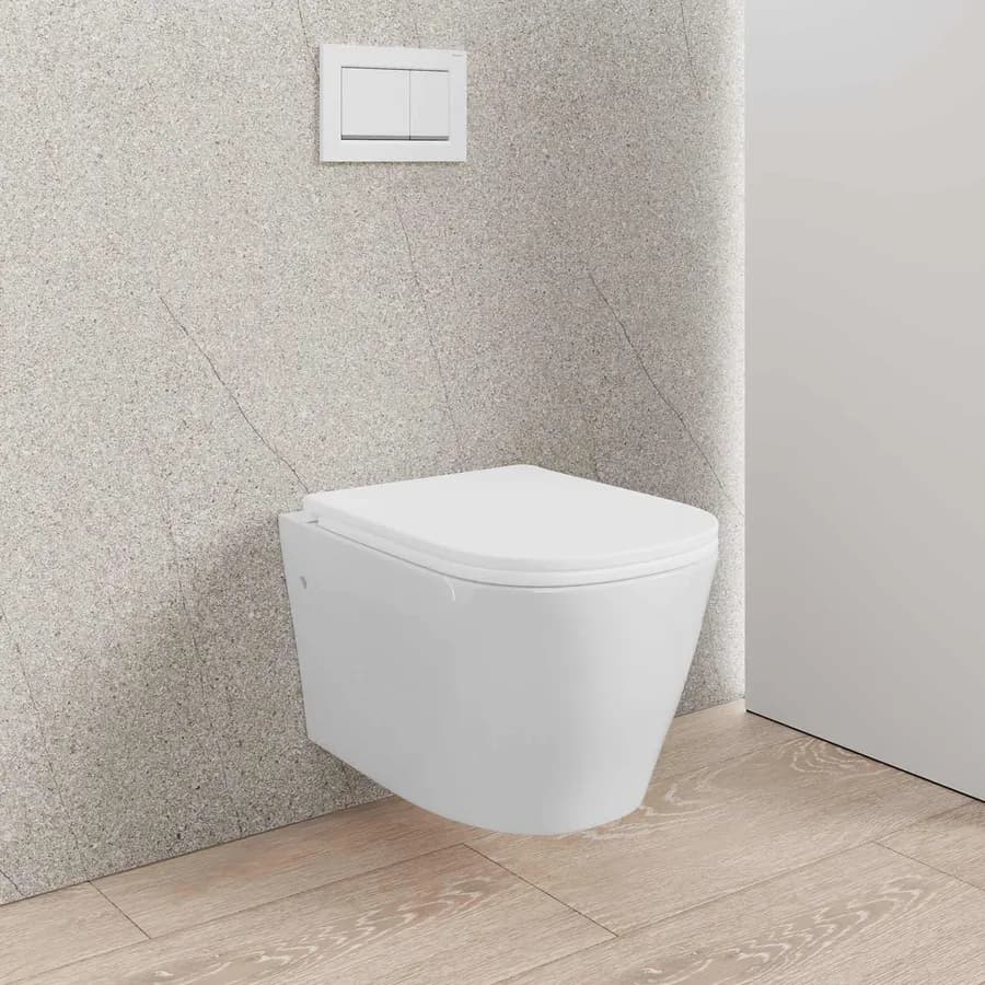 Vaso sospeso sedile SoftClose bianco lucido - Clessidra