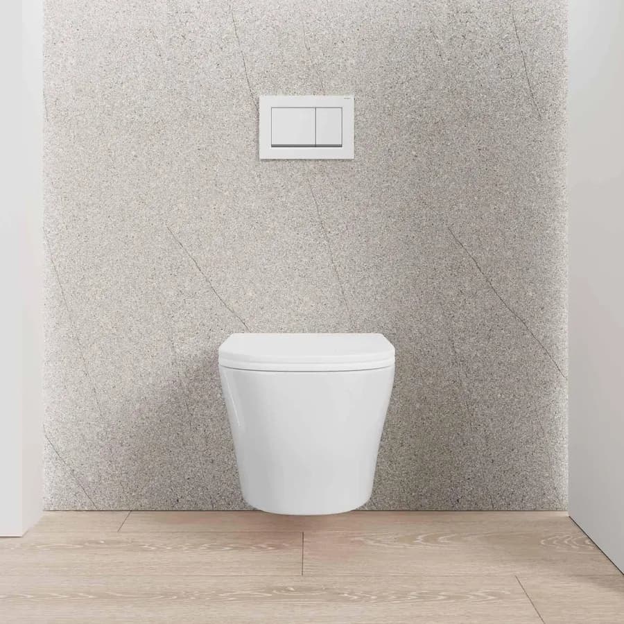 Vaso sospeso sedile SoftClose bianco lucido - Clessidra