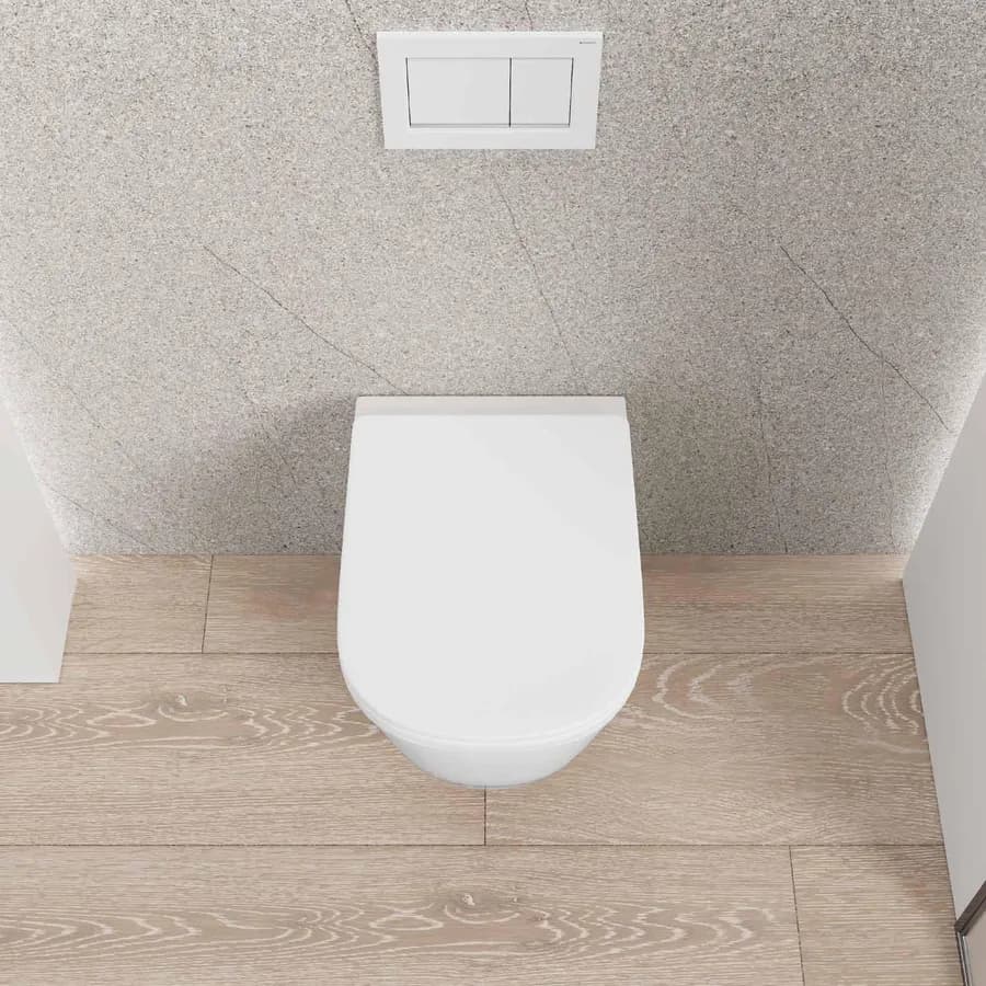 Vaso sospeso sedile SoftClose bianco lucido - Clessidra