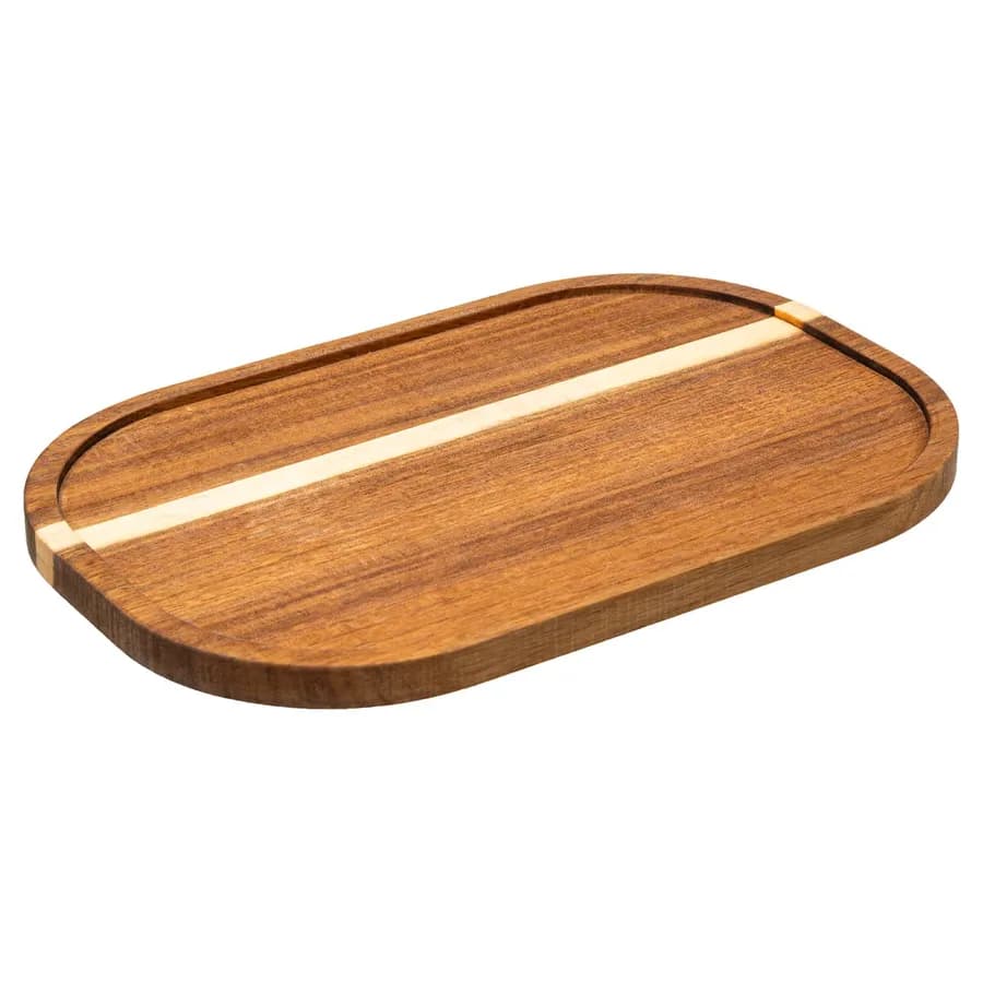 Vassoio 30x20 cm in legno di acacia naturale