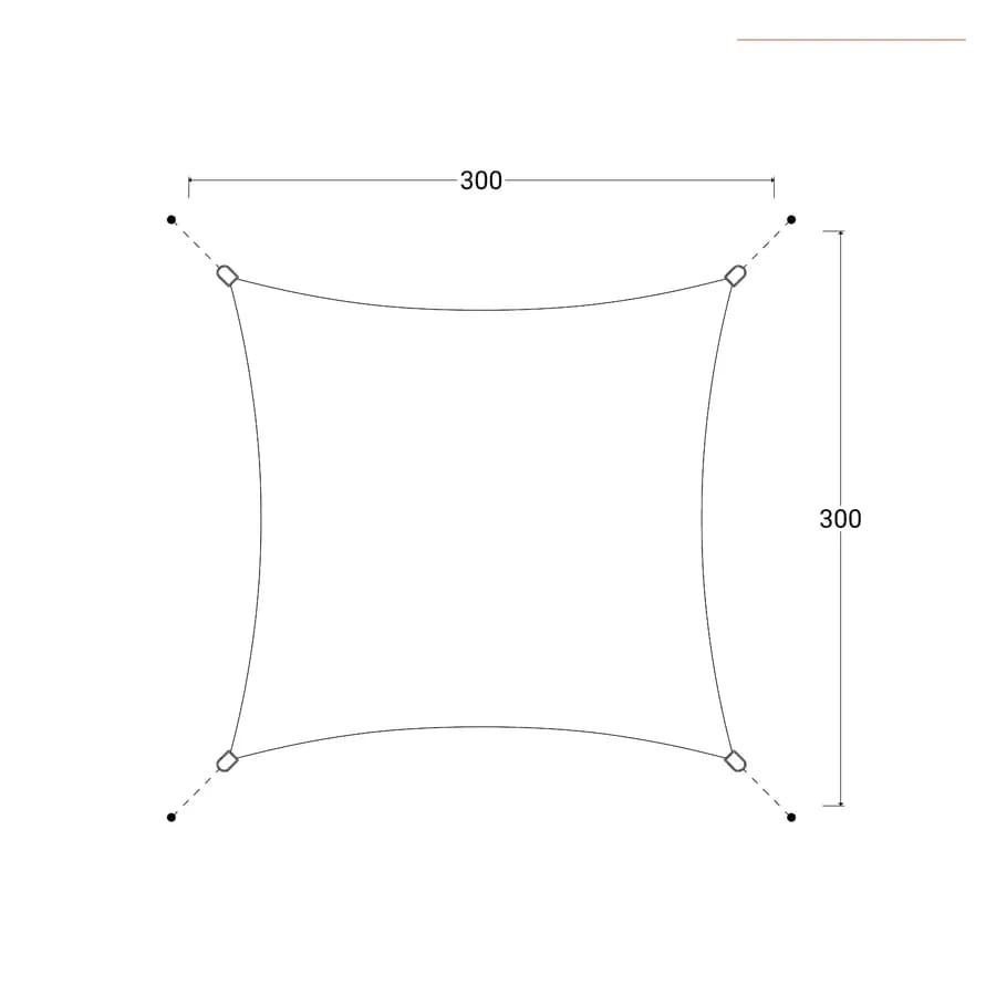 Vela da giardino quadrata 3x3 m in poliestere idrorepellente blu petrolio 180 gr - Solaris