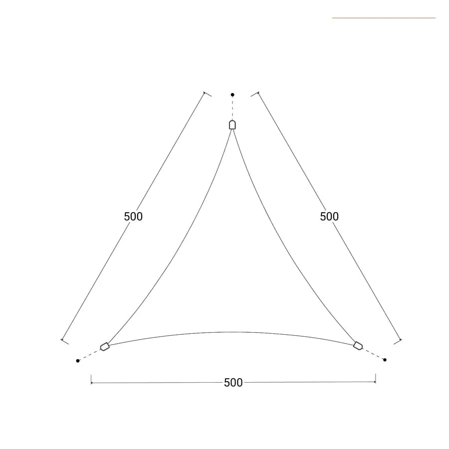 Vela da giardino triangolare 5x5x5 m in poliestere idrorepellente beige 180 gr - Solaris