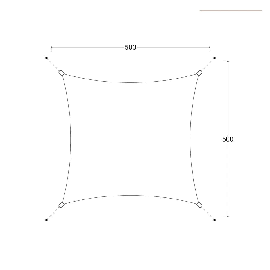 Vela da giardino 5x5 m quadrata idrorepellente bianco - Solaris