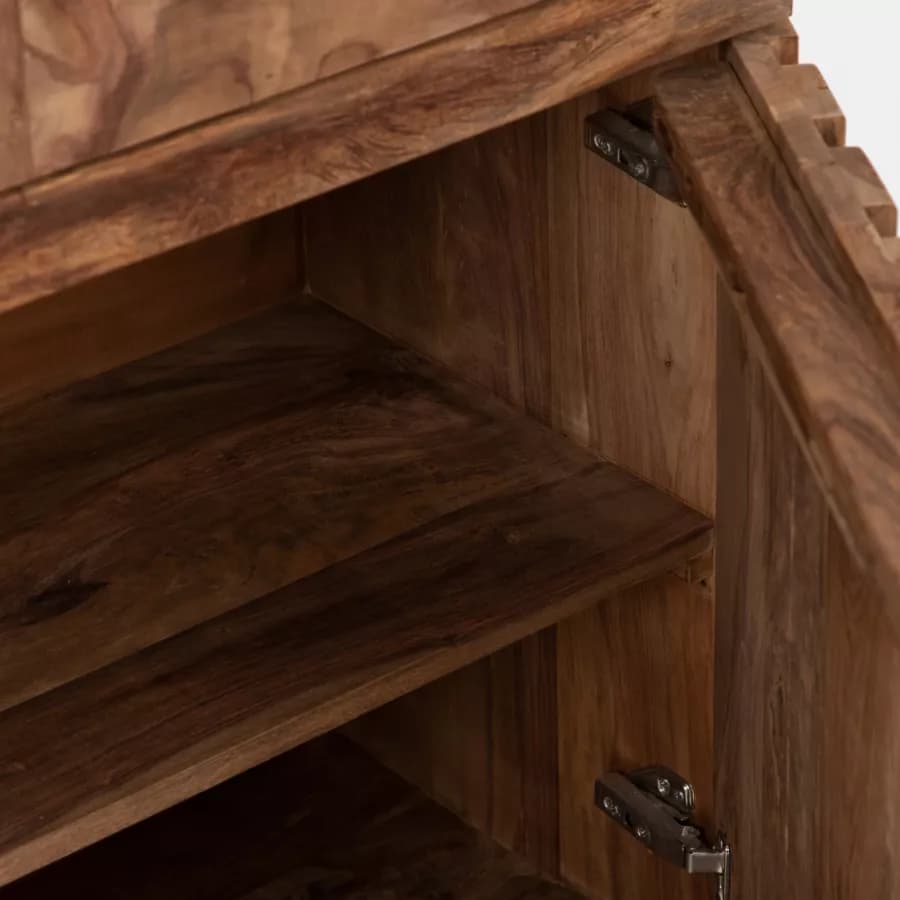 Vetrina 60x180h cm in legno - Freia Sheesham