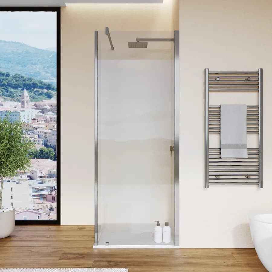 Walk in box doccia 70 cm + anta girevole 45cm vetro temperato anticalcare trasparente - Keep