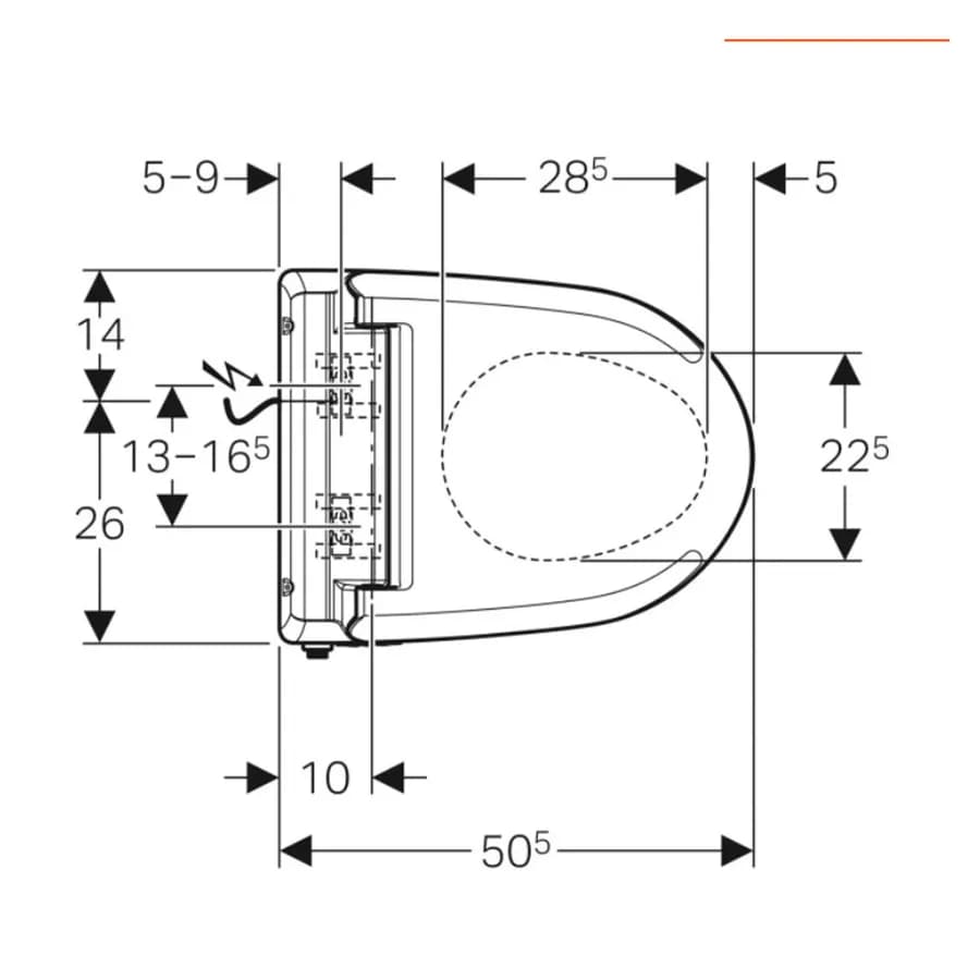 Wc sospeso con sedile multifunzione bianco - Aquaclean di Geberit