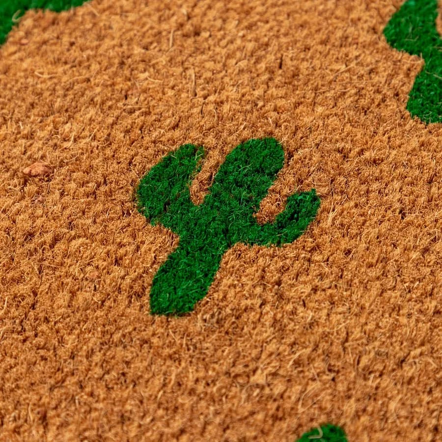 Zerbino 45x75 cm in coir con disegno palme verdi