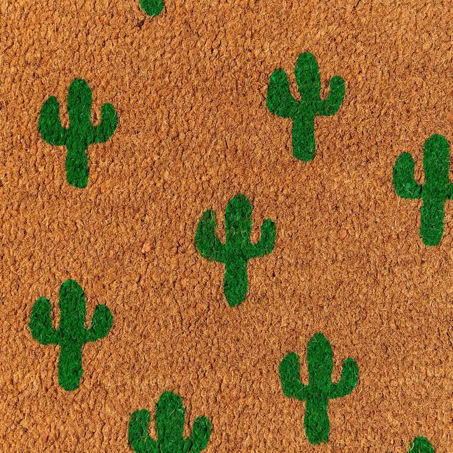 Zerbino 45x75 cm in coir con disegno palme verdi