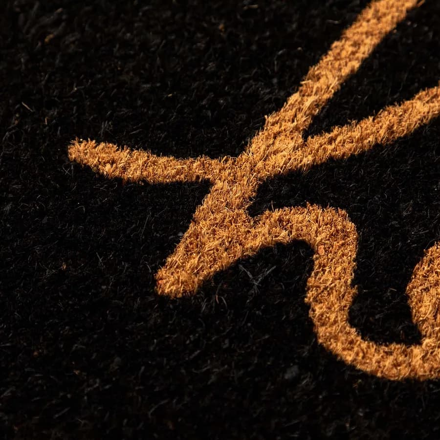 Zerbino Hey 45x75 cm in coir naturale con fondo nero
