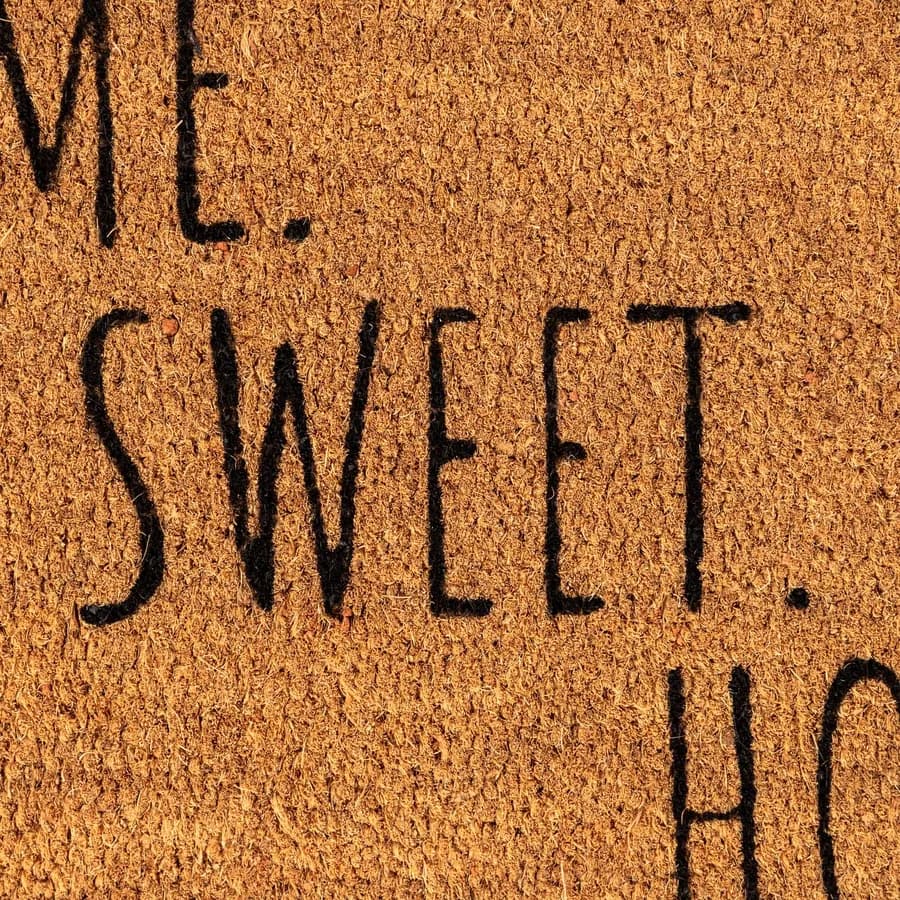 Zerbino Home Sweet Home 45x75 cm in coir naturale